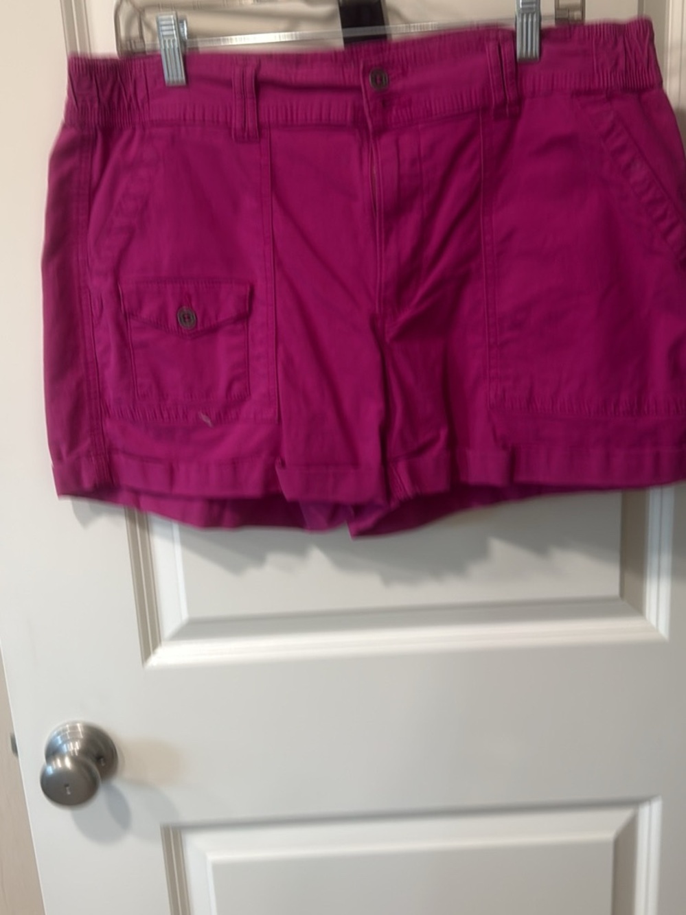 Time and Tru Magenta Cargo Utility Shorts